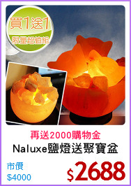 Naluxe鹽燈送聚寶盆