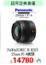 PANASONIC H-X025<br>
25mm F1.4鏡頭