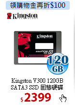 Kingston V300 120GB<BR>
SATA3 SSD 固態硬碟