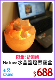 Naluxe水晶鹽燈聚寶盆