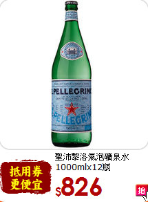 聖沛黎洛氣泡礦泉水<br>1000mlx12瓶