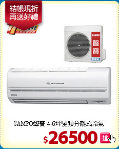 SAMPO聲寶
4-6坪變頻分離式冷氣