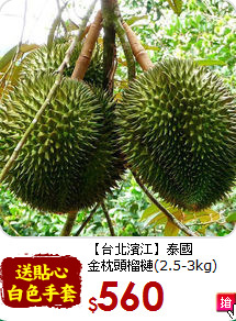 【台北濱江】泰國<br>金枕頭榴槤(2.5-3kg)