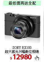 SONY RX100<br> 
超大感光片幅數位相機