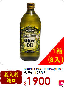 MANTOVA 100%pure<br>橄欖油1箱8入