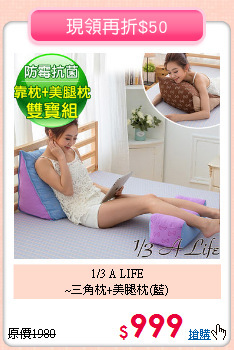 1/3 A LIFE <BR>~三角枕+美腿枕(藍)