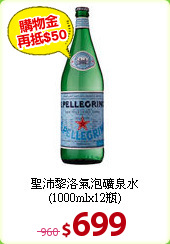 聖沛黎洛氣泡礦泉水
(1000mlx12瓶)