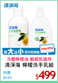 清淨海 檸檬洗手乳組