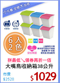 大嘴鳥收納箱38公升