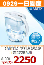 【BRITA】艾利馬智慧型<BR>
1壺2芯組3.5L
