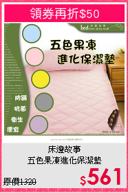 床邊故事<BR>五色果凍進化保潔墊