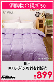 葉月<BR>100%天然水鳥羽毛羽絨被
