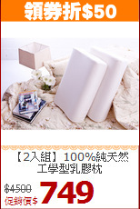 【2入組】100%純天然<BR>
工學型乳膠枕