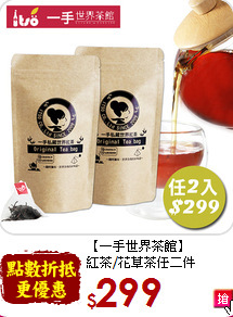 【一手世界茶館】<br>紅茶/花草茶任二件