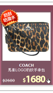 馬車LOGO豹紋手拿包