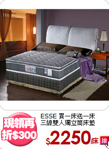 ESSE 買一床送一床<BR>
三線雙人獨立筒床墊