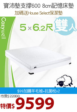 寶沛墊支撐600 8cm記憶床墊