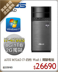 ASUS M52AD I7-四核 
Win8.1 獨顯電腦