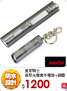 皇家騎士<br>
高聚光專業手電筒+鎖圈手電筒