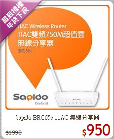 Sapido BRC65c 11AC 
無線分享器