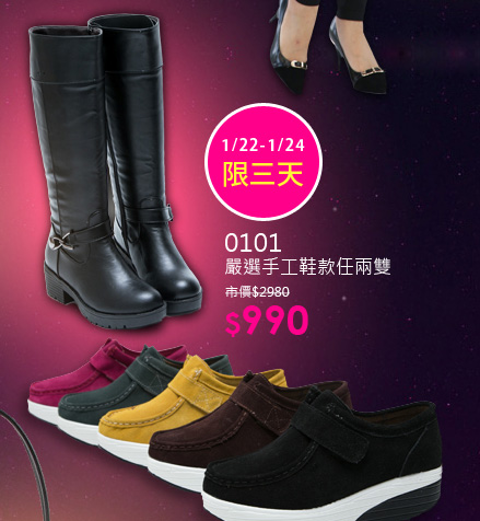 0101嚴選手工鞋款任兩雙