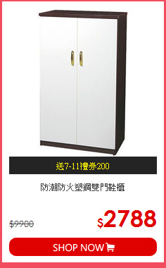 防潮防火塑鋼雙門鞋櫃