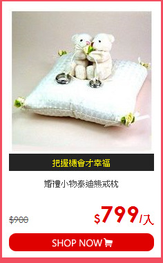 婚禮小物泰迪熊戒枕