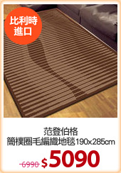 范登伯格
簡樸圈毛編織地毯190x285cm