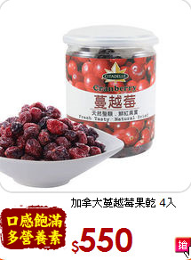 加拿大蔓越莓果乾 4入