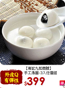 【海記九如商號】<br>手工湯圓-3入任選組