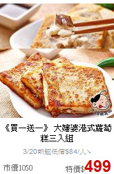 《買一送一》 大嬸婆港式蘿蔔糕三入組