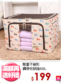 耐重不變形<BR>鋼骨收納箱66L