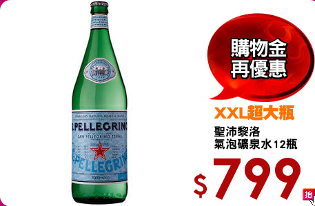 聖沛黎洛
氣泡礦泉水12瓶