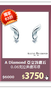 0.06克拉美鑽耳環