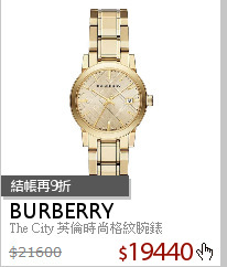The City 英倫時尚格紋腕錶