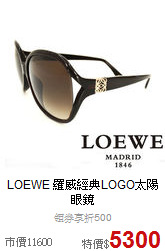 LOEWE
羅威經典LOGO太陽眼鏡