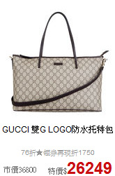 GUCCI
雙G LOGO防水托特包