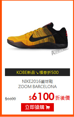 NIKE2016籃球鞋<BR>ZOOM BARCELONA