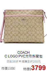 COACH<BR>
C LOGO PVC方形斜背包