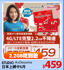 STUDIO 
日本上網卡5月