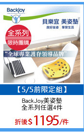 BackJoy美姿墊
全系列任選4件