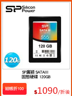 SP廣穎 SATAIII 
固態硬碟 120GB