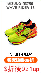 MIZUNO 慢跑鞋
WAVE RIDER 18