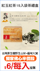 紅玉紅茶15入袋茶禮盒