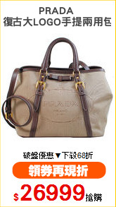 PRADA 
復古大LOGO手提兩用包