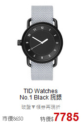 TID Watches<BR>
 No.1 Black 腕錶