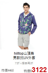 hilltop山頂鳥<br>男款抗UV外套