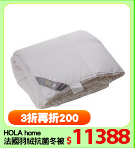 HOLA home
法國羽絨抗菌冬被