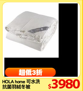 HOLA home 可水洗
抗菌羽絨冬被