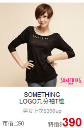 SOMETHING<br> LOGO九分袖T恤